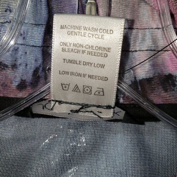 John Mark Black/Multi Color Mesh Zipper Jacket,  sz L - Picture 9 of 11